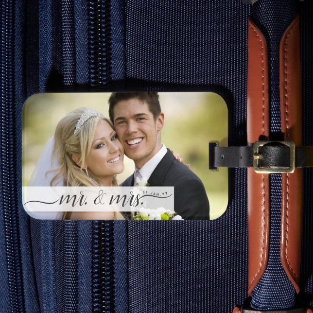 Étiquette À Bagage Balise de mariage élégante personnalisée (Insitu Rectoal 4)