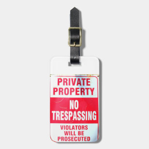 Étiquette À Bagage balise de propriété privée