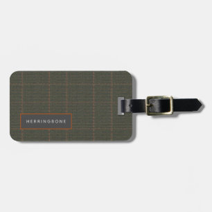 Étiquette À Bagage Balise de surveillance personnalisée Herringbone T