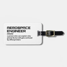 Balise de travail amusante - Ingénieur aérospatial