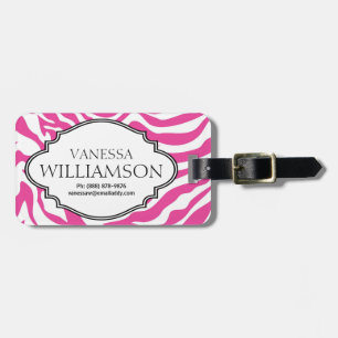 Étiquette À Bagage Balise d'impression Sassy HOT Rose personnalisée Z