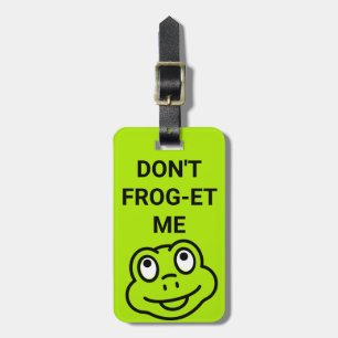 Étiquette À Bagage Balise 'Don't Frog-et-Me' Grenouille pour enfants