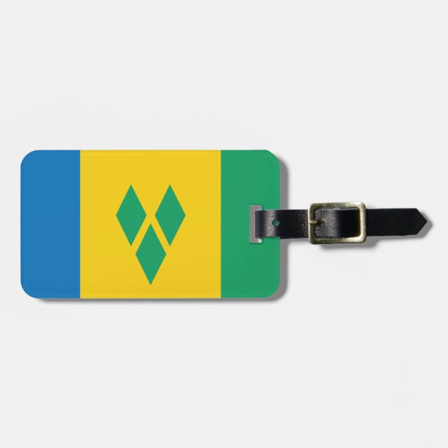 Étiquette À Bagage Balise Drapeau Saint-Vincent-et-les Grenadines (Devant horizontal)