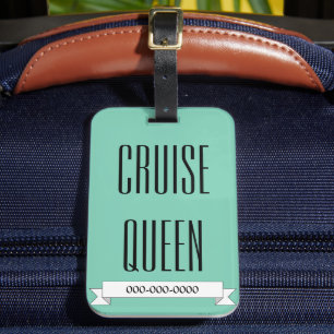 Étiquette À Bagage Balise Drôle Cruise Cruise Queen Bagage