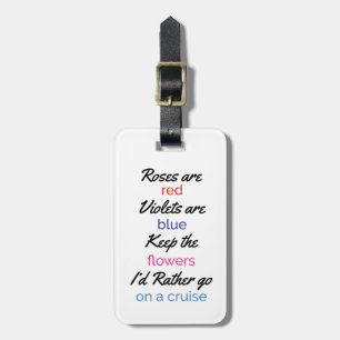 Étiquette À Bagage Balise Drôle de bagages de croisière pour femmes