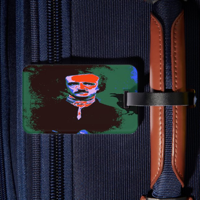 Étiquette À Bagage Balise Edgar Allan Poe Pop Art (Verso Insitu 2)