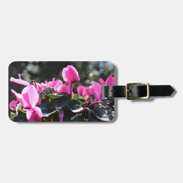 Étiquette À Bagage Balise florale personnalisée, personnalisation (Devant horizontal)