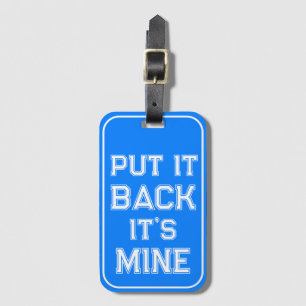 Étiquette À Bagage Balise Gras Neon Blue Funny Luggage