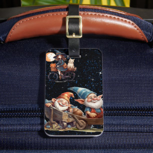 Étiquette À Bagage Balise Jolie Petite Sorcière Et Joyeuse Gnomes