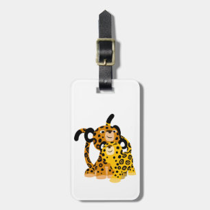Étiquette À Bagage Balise Jote Cartoon Jaguars In Love Luggage