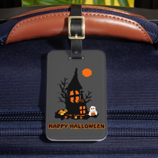 Étiquette À Bagage Balise Joyeux bagage Halloween (Insitu Rectoal 2)
