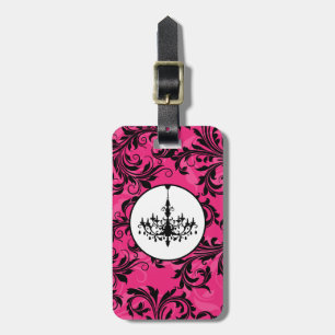 Étiquette À Bagage Balise Lustre blanc rose