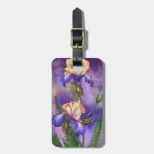 Étiquette À Bagage Balise magnifique Iris Flower Luggage