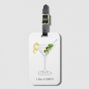 Étiquette À Bagage Balise Martini Cocktail Bagage