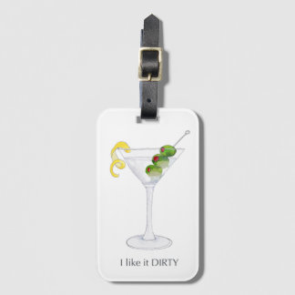 Étiquette À Bagage Balise Martini Cocktail Bagage