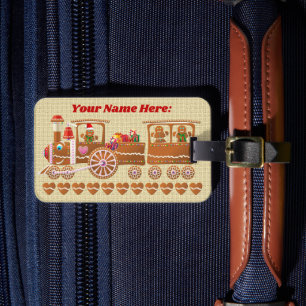 Étiquette À Bagage Balise Pain d'épice Jam Train Cartoon Luggage