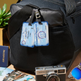 Étiquette À Bagage Balise Passeport pour Aventure Acrylique personnal