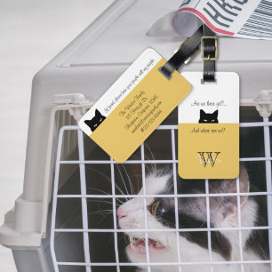 Étiquette À Bagage Balise Porte-Animaux Jaunes Où sommes-nous ?