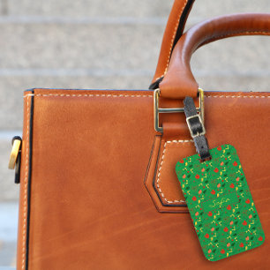 Étiquette À Bagage Balise rouge jaune fleur sauvage motif vert