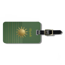 Balise Sunburst on Green Luggage