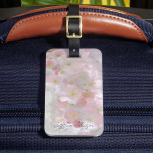 Étiquette À Bagage Balise Tous les rêves en bagages rose