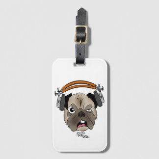 Étiquette À Bagage Balise Vieux Jambon Cranky Faced Chien