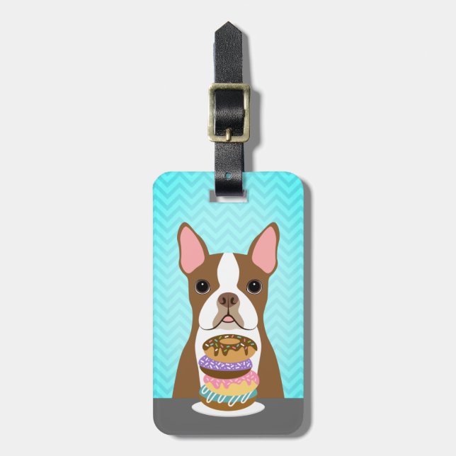 Étiquette À Bagage Balises de bagage Boston Terrier (Devant Vertical)