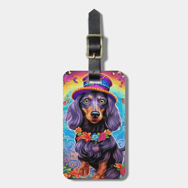 Étiquette À Bagage Balises de bagage Dachshund (Devant Vertical)