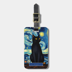 Étiquette À Bagage Balises de bagage de chat noir