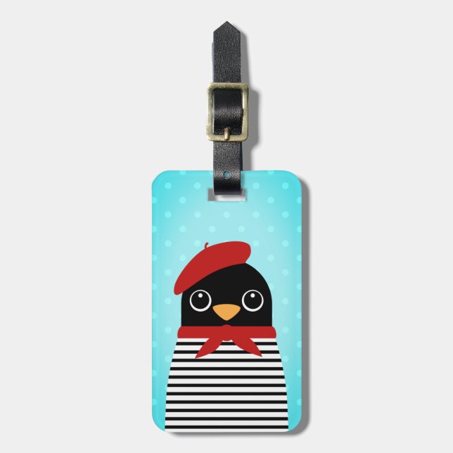 Étiquette À Bagage Balises de bagage de pingouin (Devant Vertical)