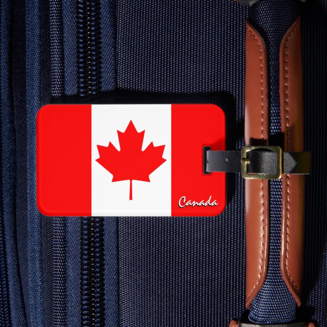 Étiquette À Bagage Balises de bagage du Canada, drapeau patriotique c (Insitu Rectoal 4)