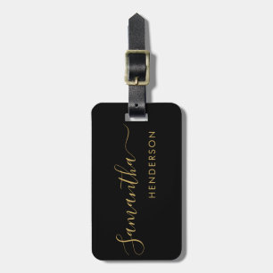 Étiquette À Bagage Balises de bagage noir et or Mariage Table Plan/Fa