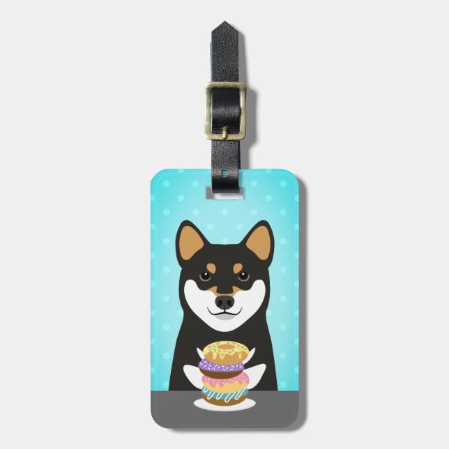 Étiquette À Bagage Balises de bagage Shiba Inu (Devant Vertical)