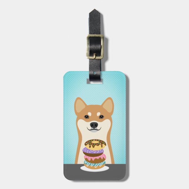 Étiquette À Bagage Balises de bagage Shiba Inu (Devant Vertical)