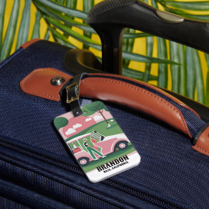 Étiquette À Bagage Balises de thème de golf personnalisables   Parcou