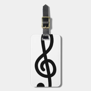 Étiquette À Bagage Balises de transport de la clé musicale G Treble