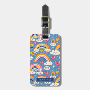 Étiquette À Bagage Balises des bagages Cute Rainbows