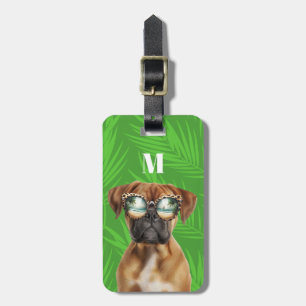 Étiquette À Bagage Balises des bagages de chien de boxer