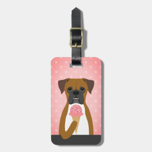 Étiquette À Bagage Balises des bagages de chien de boxer
