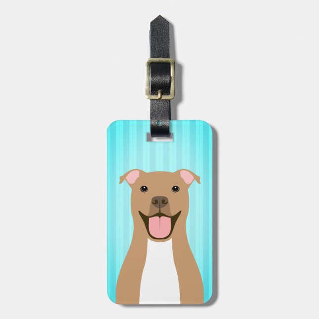 Étiquette À Bagage Balises Pit Bull (Devant Vertical)
