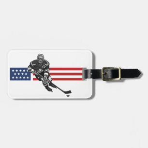 Étiquette À Bagage Balises pour le design de hockey patriotique