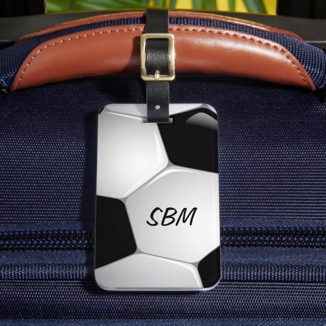 Étiquette À Bagage Balle de football Monogramme (Insitu Rectoal 2)
