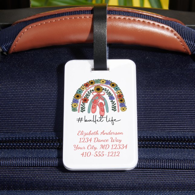 Étiquette À Bagage Ballerina Dance Studio Instructeur de ballet Danse (Verso Insitu 4)