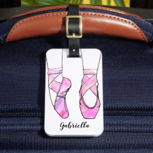Étiquette À Bagage Ballet personnalisé Ballerina rose