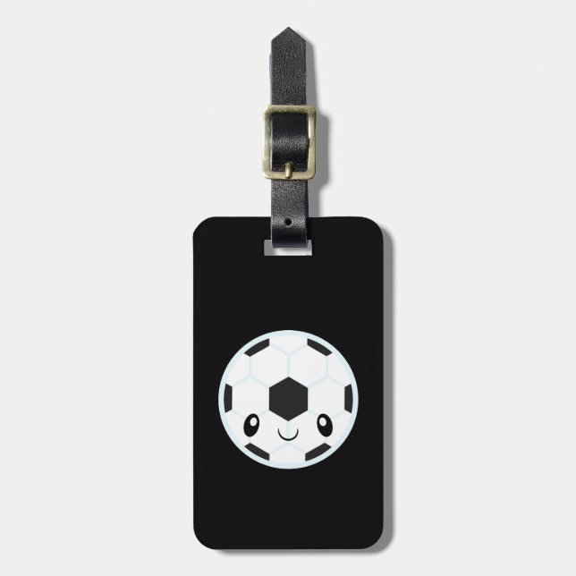 Étiquette À Bagage Ballon de football Emoji (Devant Vertical)