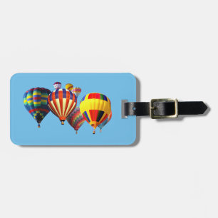 Étiquette À Bagage Ballons colorés à air chaud