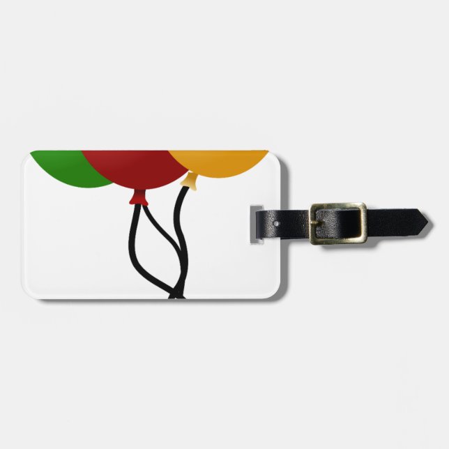 Étiquette À Bagage Ballons de fête (Devant horizontal)