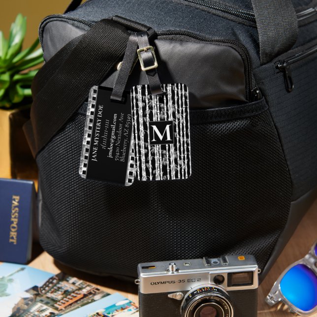 Étiquette À Bagage Bambou (Recto & Verso)