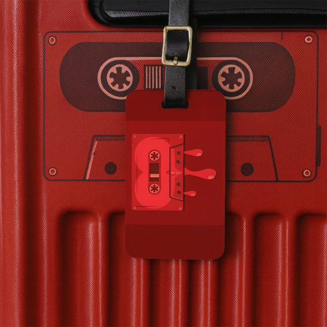 Étiquette À Bagage Bande cardiaque avec gouttes de fusion (Créateur téléchargé)