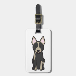 Étiquette À Bagage Bande dessinée australienne de chien de bétail